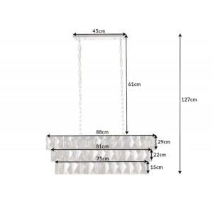 Lustra suspendata moderna Kristall 90cm 155757 universul-luminii.ro