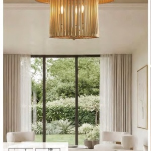 Lustra suspendata moderna metal auriu Split 9Lt - Img 5