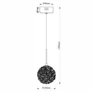 Lustra suspendata, Pendul cu cristal K9 Rita - Img 2