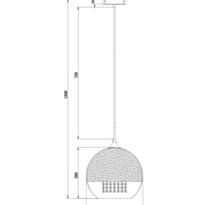 Lustra suspendata, Pendul modern Fermi, 30cm MYP140-PL-170-1-N 57347 universul-luminii.ro