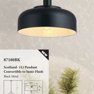 Lustra suspendata stil industrial Scotland negru 626917 universul-luminii.ro