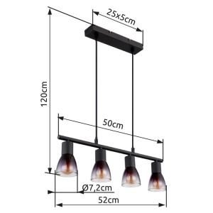 Lustra suspendata stil minimalist SATELLA 4L 241027 universul-luminii.ro