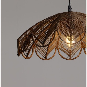 Lustra suspendata stil natural ratan maro FLARE - Img 5