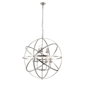Lustra suspendata stil traditional Orbit 8Lt, argintiu satinat 158987 universul-luminii.ro