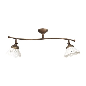 Lustra tavan cu 2 abajure din ceramica directionabile Vintage Soul