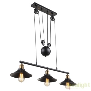 Lustra VINTAGE design deosebit cu inaltime reglabila LENIUS III 15053-3 GL 65607 universul-luminii.ro
