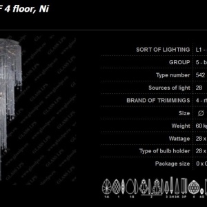 Lustra XXL Cristal Bohemia F 4 floor L15 542/28/4 F 4 floor - Img 4