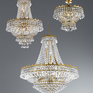 Lustra XXL cristal casa scarii design LUX Versailles 13L 9112-82GO SRT 48727 universul-luminii.ro