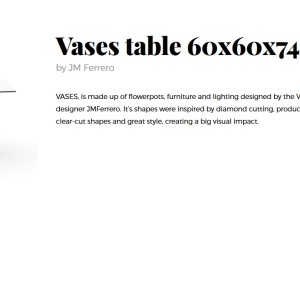 Masa de exterior / interior design modern premium VASES 60x60cm - Img 2
