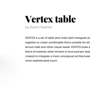 Masa de exterior / interior design modern premium VERTEX 120cm - Img 2