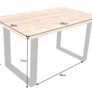 Masa design industrial Iron Craft 140cm Mango - Img 6