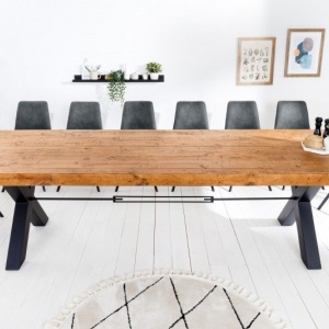 Masa design industrial Thor 300cm Pin maro vintage - Img 4
