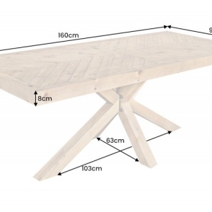Masa design industrial vintage Mosaik 160cm Pin - Img 2