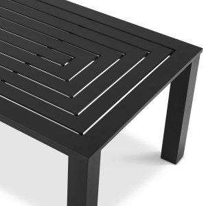 Masa design LUX din aluminiu Vistamar negru, 240x105cm 115001 HZ - Img 4