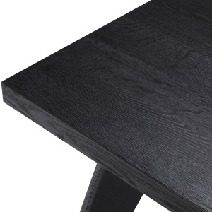 Masa design LUX din lemn de stejar Biot negru, 240x100 114472 HZ - Img 5