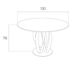 Masa dining design deosebit Ben, 130cm AC-DT801-130 - Img 6