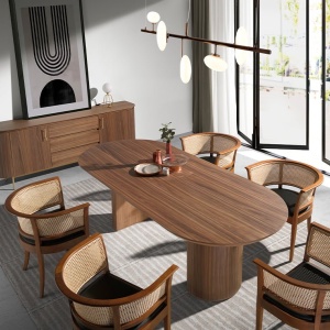 Masa dining design LUX din furnir de nuc 240cmx105cm - Img 7
