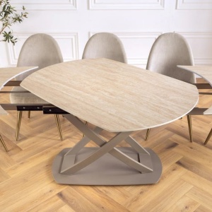 Masa extensibila cu design prin rotire Inception 130-190cm natur - Img 9