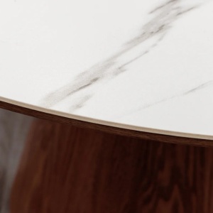 Masa rotunda, Ceramica Alba, Furnir Nuc, UNIQUE 120cm A-45144 VC - Img 5