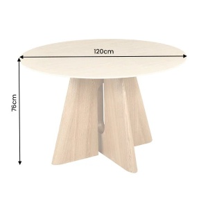 Masa rotunda cu blat ceramic ORGANIKO 120cm - Img 3