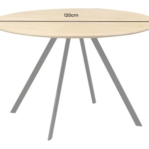 Masa rotunda cu furnir de stejar ATELIER 120cm - Img 5