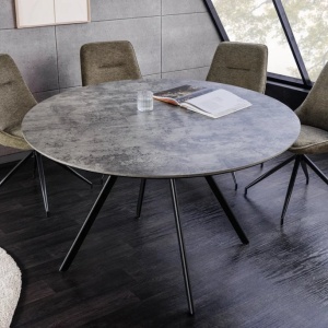 Masa rotunda design gri beton ATELIER 120cm - Img 8