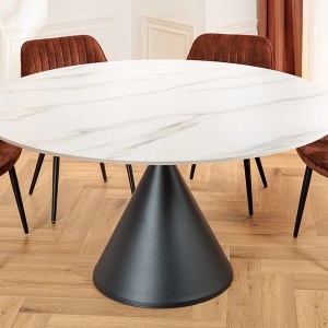 Masa rotunda SIGNATURE 135cm ceramica alba - Img 3
