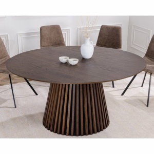Masa rotunda Valhalla Wood 120cm, stejar inchis