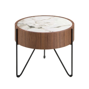 Masuta auxiliara deosebita design LUX Walnut-Marble - Img 3