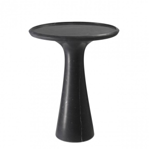 Masuta auxiliara design LUX din marmura neagra Pompano low 114330 HZ