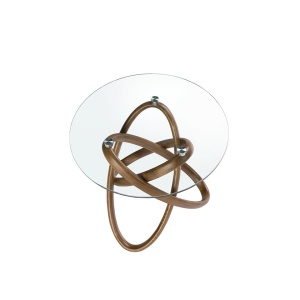 Masuta auxiliara design modern Walnut Round Corner - Img 8