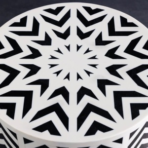 Masuta auxiliara design unicat Bone Inlay 45cm A-43660 VC - Img 7