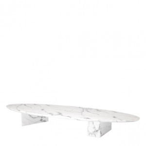 Masuta de cafea design elegant Aurore, alb 114397 HZ