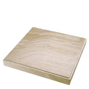Masuta de cafea design LUX din travertin Sartoria, 83x83cm - Img 3