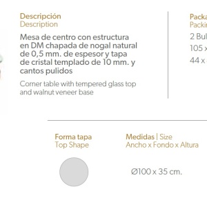 Masuta de cafea design modern Hollie AC-RHK22A - Img 6