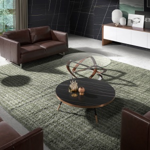 Masuta de cafea eleganta design LUX Walnut, 100cm - Img 4