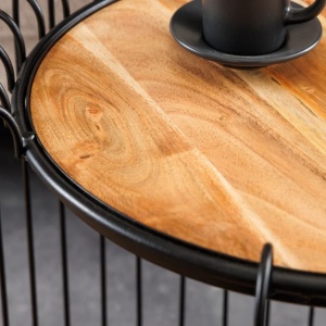 Masuta de cafea, Metal, Lemn, TRUE ELEMENTS 50cm - Img 7