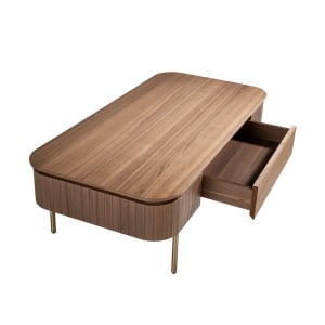 Masuta de cafea moderna design LUX Wood and Gold - Img 4