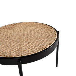 Masuta de cafea rotunda design modern Rattan - Img 5