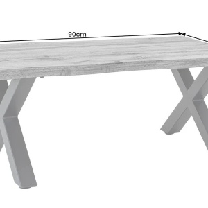Masuta design industrial WILD 90cm, gri - Img 5