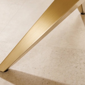 Masuta design modern, Metal, Auriu, Ceramica, Alb, ART LIVING 130cm, A-46204 VC - Img 9