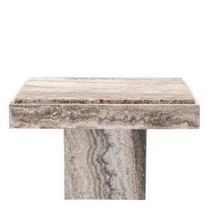 Masuta Laterala Design LUX, Travertin, Silver, Sartoria, 65x50cm - Img 4