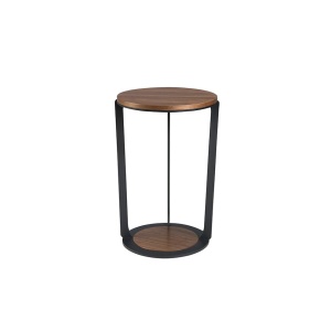 Masuta laterala moderna design LUX Wood and Black, 38cm