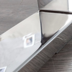 Masuta Living design high-tech din metal si lemn masiv, Barracuda 110cm A-36650+30117G VC - Img 4