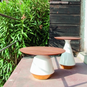 Masuta Living design LUX din ceramica si lemn Amira, 61cm - Img 10