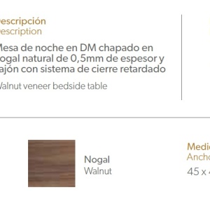 Masuta/ Noptiera eleganta design modern Walnut AC-CP1702-H - Img 5