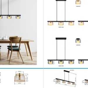 Mini Plafoniera cu sticla fumurie HIGGINS 248337 universul-luminii.ro