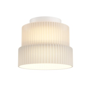 Mini Plafoniera LED cu sticla canelata Scala alb