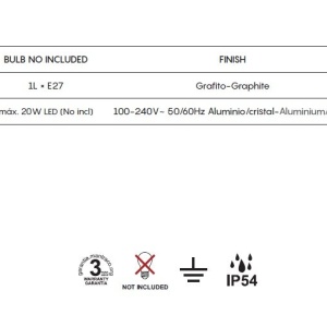 Mini stalp iluminat exterior clasic IP54 MERIBEL 136097 universul-luminii.ro