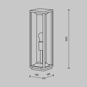Mini Stalp iluminat exterior IP54 Cell H-50cm 182927 universul-luminii.ro